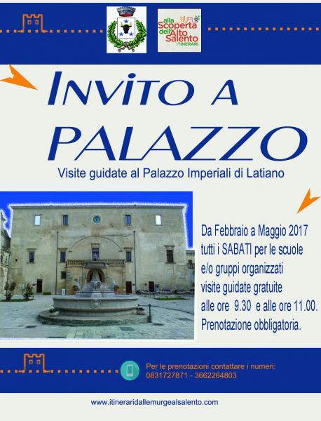 Invito a Palazzo - visite guidate gratuite al Palazzo Imperiali di Latiano