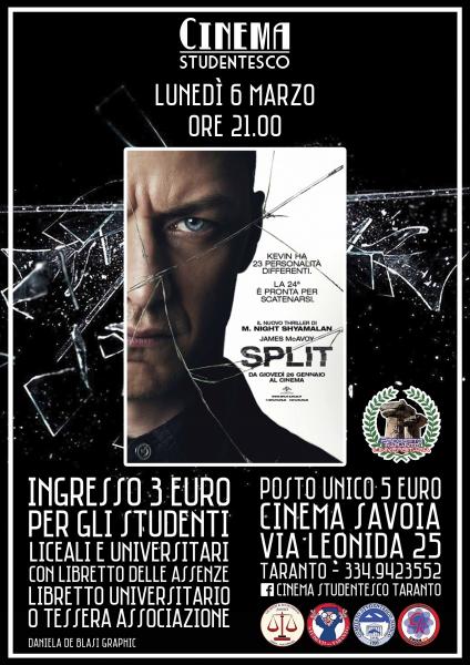 "Split" in rassegna al cinema Savoia