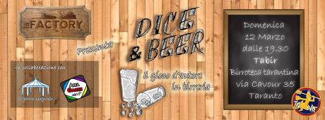"DICE & BEER" - il gioco d'autore in birreria.