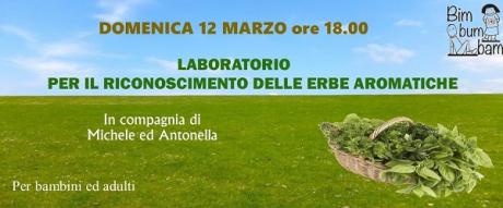 Laboratorio per il riconoscimento erbe aromatiche. Per grandi e bambini