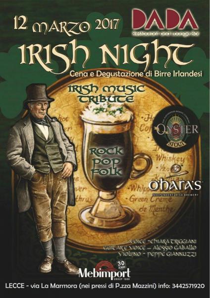 Irish Night al Dada Reastaurant con gli Irish Coffee live