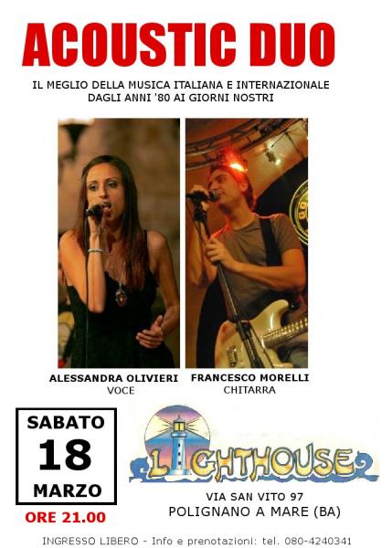 Acoustic Duo in concerto al Lighthouse Pub