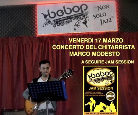 Concerto Jazz del Chitarrista Marco Modesto...a Seguire Jam Session