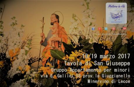 Sabato 18 e domenica 19 marzo  la  Cooperativa Mettere le ali Onlus rinnova il rito della devozione a San Giuseppe