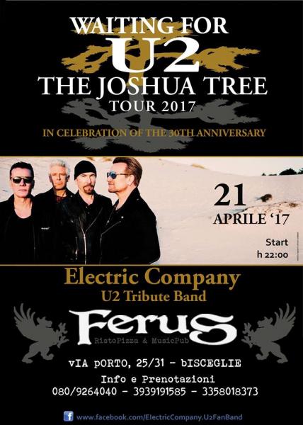 "30 anni di JOSHUA TREE" - U2  Special Tribute con gli "Electric Company"