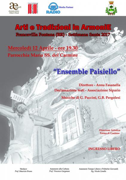 Arti e Tradizioni in ArmoniE - Ensemble Paisiello