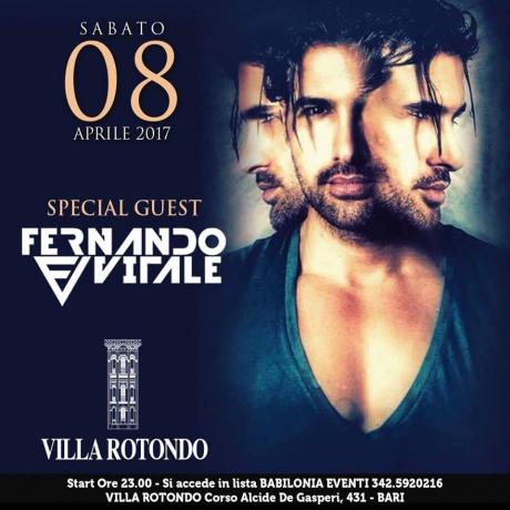 Sabato 8 Aprile 2017 @Villa Rotondo Special Guest DJ Fernando Vitale si accede in Lista Babilonia Eventi
