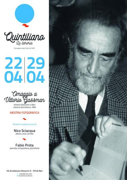Sabato 22 Aprile omaggio a Vittorio Gassman con Nico Sciacqua e Fabio Prota