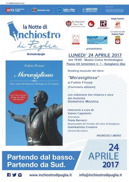 "Meraviglioso. Vita e amori di Domenico Modugno in 12 canzoni." - Reading musicale del libro di Fulvio Frezza