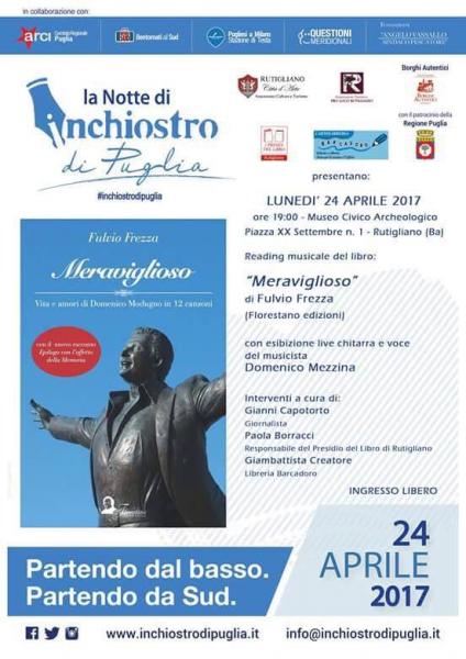 La Notte di «Inchiostro di Puglia»: MERAVIGLIOSO. Vita e amori di DOMENICO MODUGNO