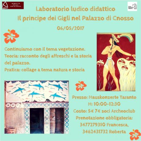Il Principe dei gigli nel Palazzo di Cnosso. Laboratorio didattico