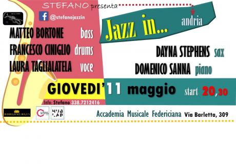 Jazz in Andria con Bortone Ciniglio Taglialatela Stephens Sanna