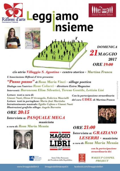 'Leggiamo insieme': Rosa Maria Vinci presenta 'Passo passo' (con Wakeup Gospel Project)