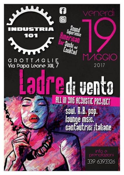 Grottaglie, Venerdì 19 maggio il duo “Ladre di Vento” ad Industria 101