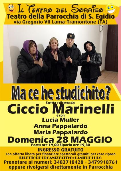 "Ultimo Atto Primaverile in Teatro per il Tour di Ciccio Marinelli"
