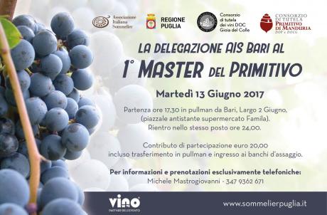 A Manduria il primo Master del Primitivo con in serata un wine party sul vitigno sovrano di Puglia
