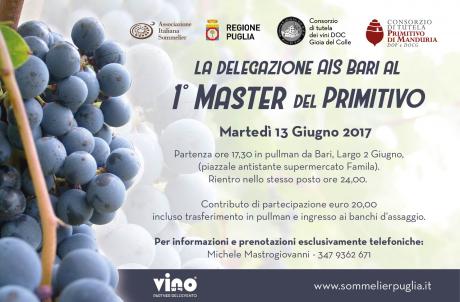 A Manduria il primo Master del Primitivo con in serata un wine party sul vitigno sovrano di Puglia
