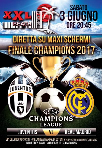 Juve vs. Real Madrid Finale Champions League at XXL Beach Cafe