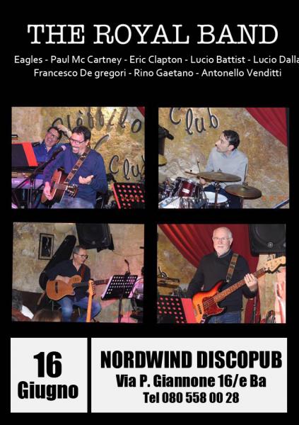 The Royal Band in concerto al Nordwind discopub di Bari