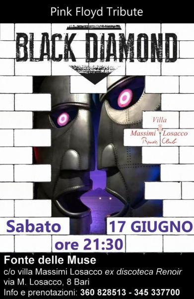 Fonte delle Muse SEDE ESTIVA Villa RENOIR Sabato 17 Giugno - Concerto Tribute ai "PINK FLOYD" con i "BLACK DIAMOND"