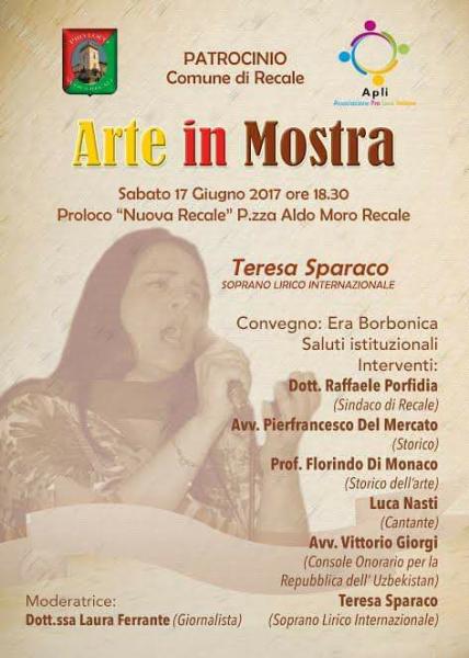 Arte In Mostra... Teresa Sparaco, Soprano Lirico Internazionale