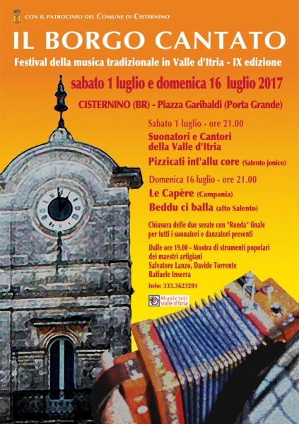 "IL BORGO CANTATO" Festival della Musica tradizionale in Valle d'Itria - IX Edizione