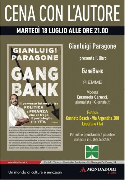 Cena con l'autore Gianluigi Paragone