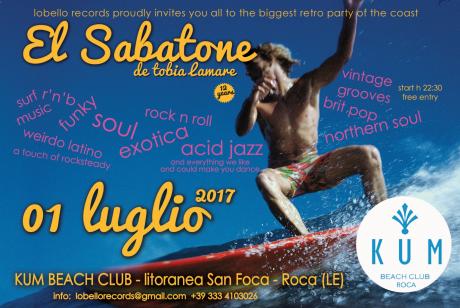 EL Sabatone de Tobia Lamare al Kum Beach Club di Roca (LE) - Inaugurazione