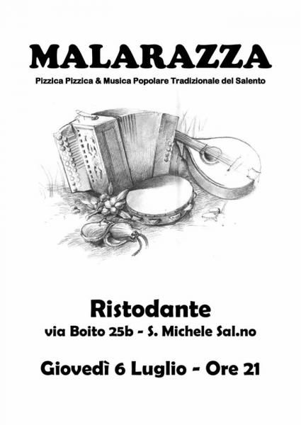 Serata di Musica Popolare e Pizzica con i "Malarazza"