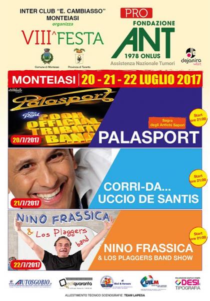 VIII^ FESTA PRO ANT 2017 - NINO FRASSICA & Los Plaggers Band Show/Corri...da UCCIO DE SANTIS/PALASPORT-Sagra degli Antichi Sapori