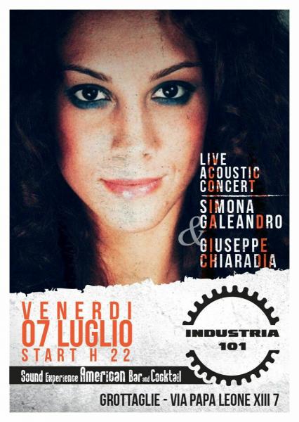 Grottaglie: Venerdì 7 luglio Simona Galeandro e Peppe Chiaradia sul palco di Industria 101