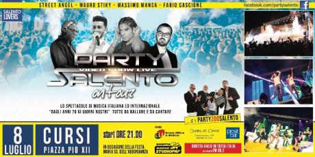 Il tour del Party Salento fa tappa a Cursi con il video show live in piazza in compagnia di tanti artisti