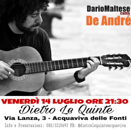 Dario Maltese canta De Andrè // Dietro le quinte // Acquaviva delle Fonti