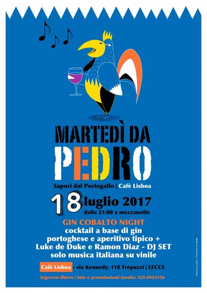 Martedì da Pedro Gin Cobalto NIGHT & VINIL DJ SET