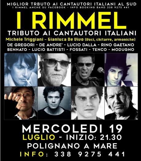 I Rimmel: Omaggio ai cantautori italiani.. De Gregori, De Andrè, Rino Gaetano, Battisti, Bennato ecc