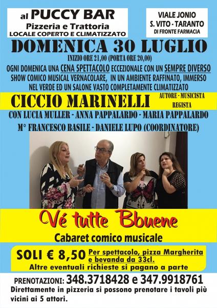 Ciccio Marinelli Summer Tour alla Pizzeria Puccy Bar