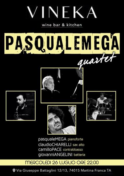 Vineka Live Summer Session presenta Pasquale Mega Quartet