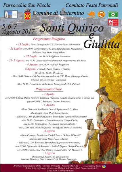 Festa patronale dei Santi Quirico e Giulitta e pizzica con i "Tammorra Felice"