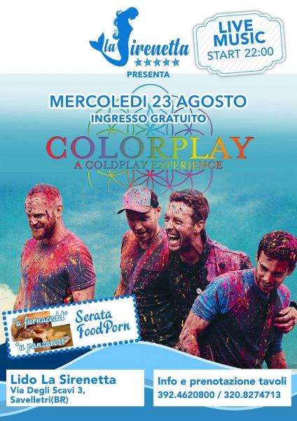 Colorplay a Coldplay Experience live Lido La Sirenetta Savelletri (BR)