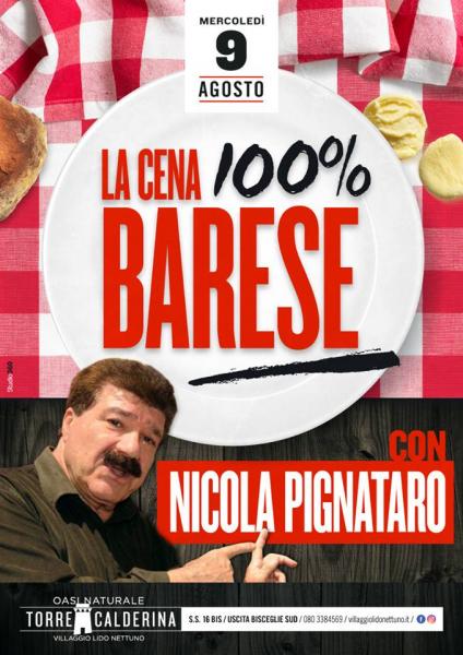 La cena 100% barese con Nicola Pignataro