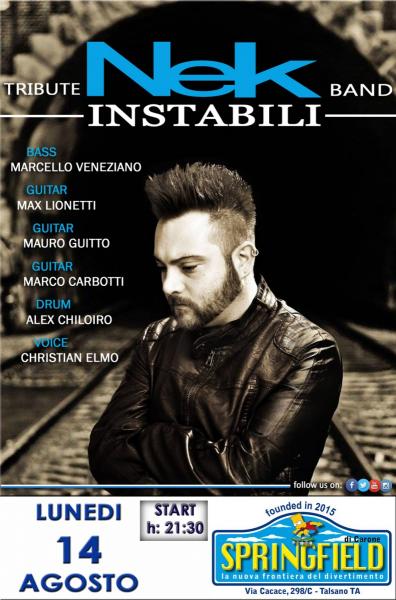 Instabili Nek Tribute Band "unici live 2017"