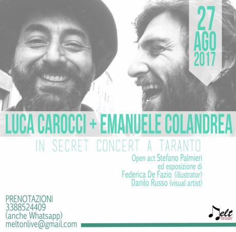 Luca Carocci ed Emanuele Colandrea in secret concert a Taranto