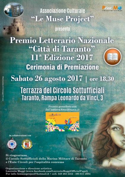 Cerimonia di Premiazione Premio Letterario Nazionale Città di Taranto (undicesima edizione)