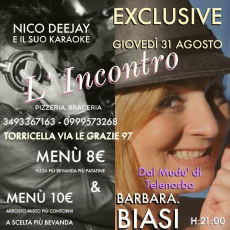 serata di karaoke e animazione con Nico De fazio e Barbara Biasi