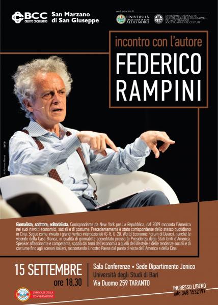 Incontro con l'autore Federico Rampini