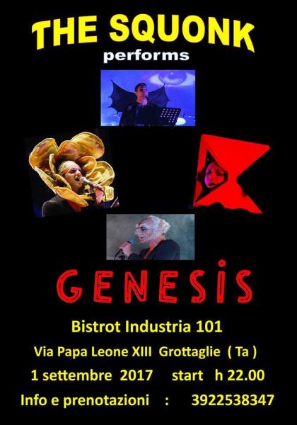 Venerdì 1 settembre live The Squonk Genesis cover band
