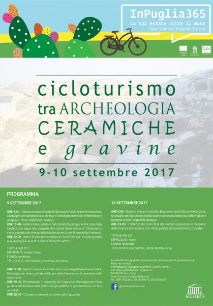 Cicloturismo tra archeologia, ceramiche e gravine