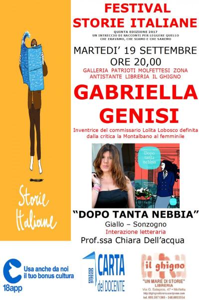 Gabriella Genisi la Montalbano in gonnella per il festival Storie Italiane