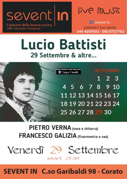 Lucio Battisti - 29 Settembre & Co.- Verna tribute band a Corato