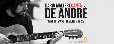 Dario Maltese canta De André alla SARTORIA DEL GUSTO Foggia